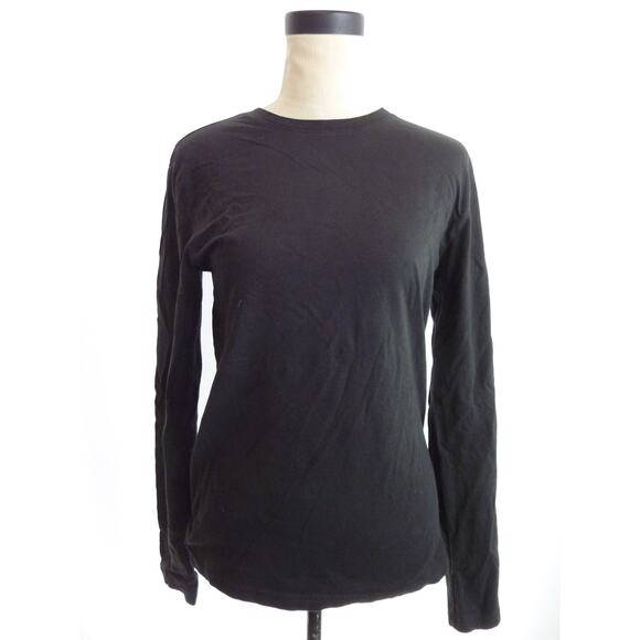 NWT Everlane Uniform Long Sleeve in Black T Shirt Small - Picture 1 of 7